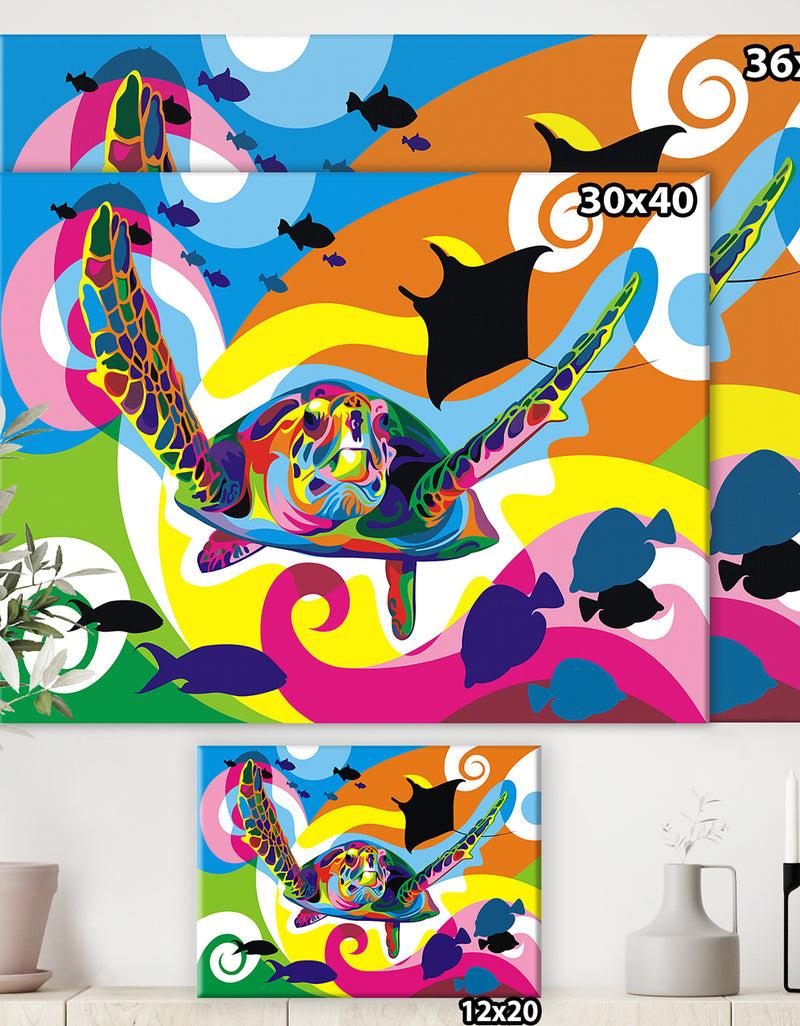 DesignQ Underwater - Modern & Contemporary Gallery-wrapped Canvas