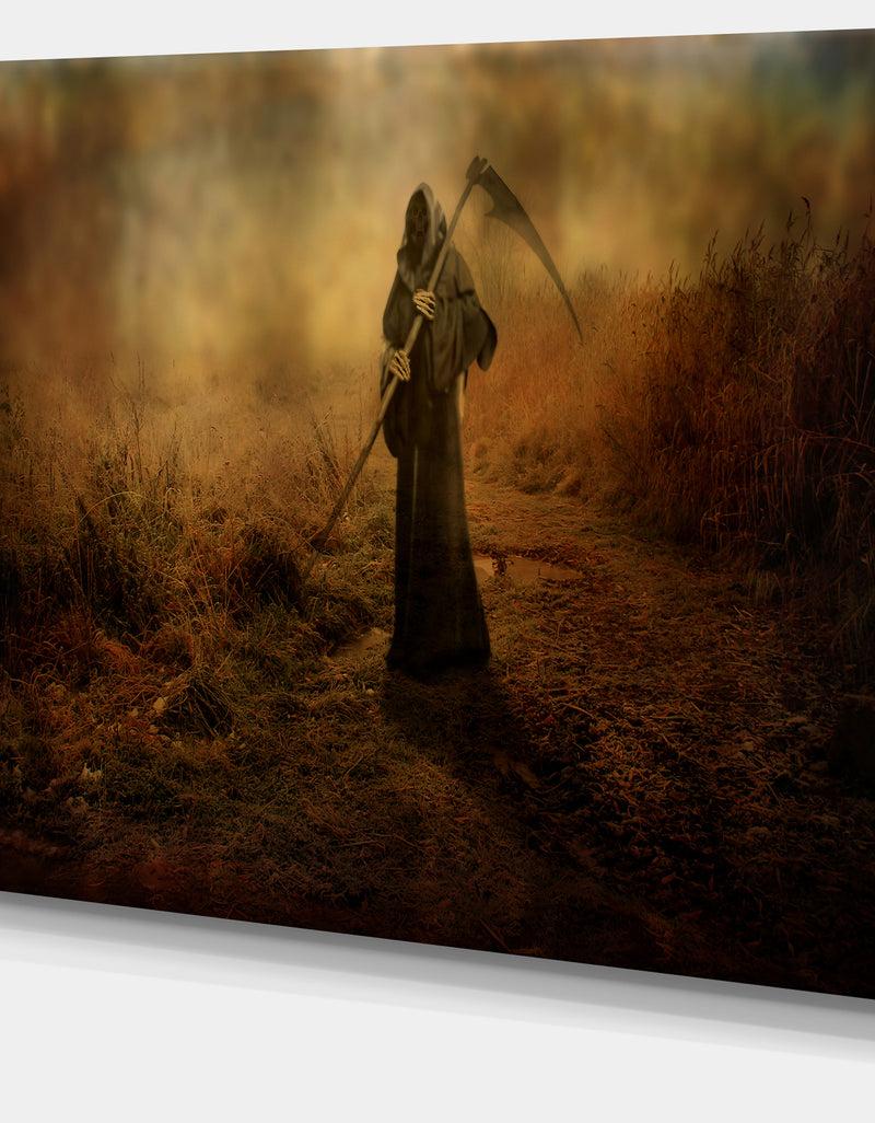 DesignQ Unexpected Death - Abstract Digital Art Canvas Print