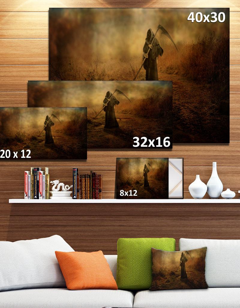 DesignQ Unexpected Death - Abstract Digital Art Canvas Print