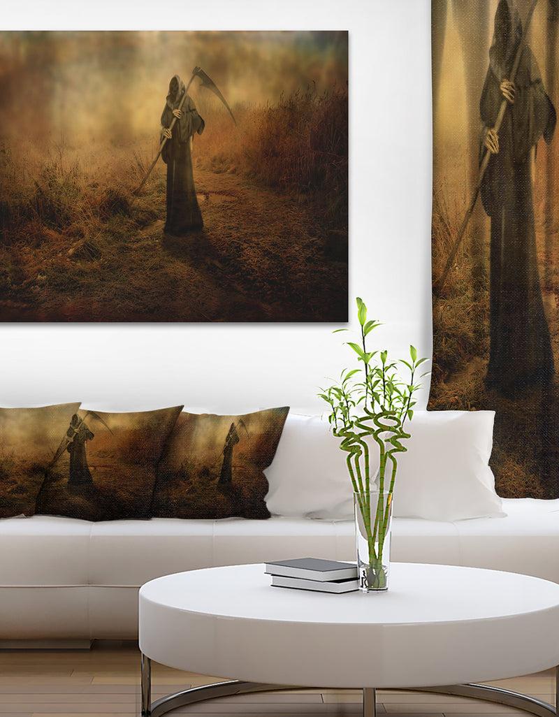 DesignQ Unexpected Death - Abstract Digital Art Canvas Print