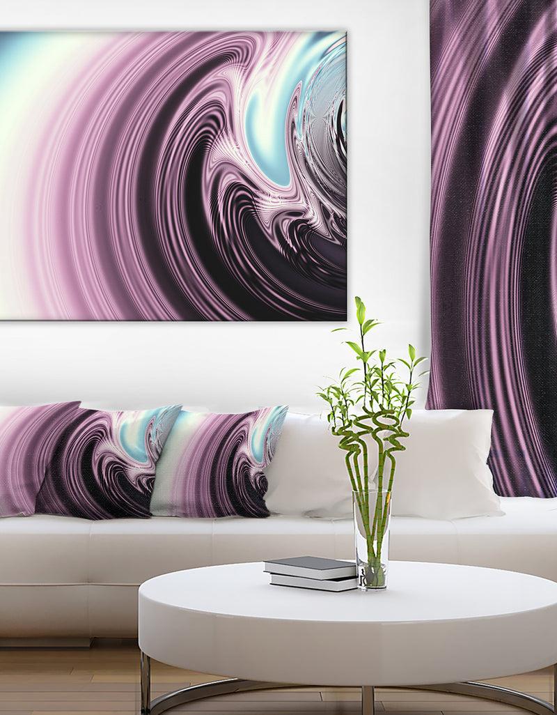 DesignQ Unique Purple Fractal Art Pattern - Abstract Canvas Wall Art Print