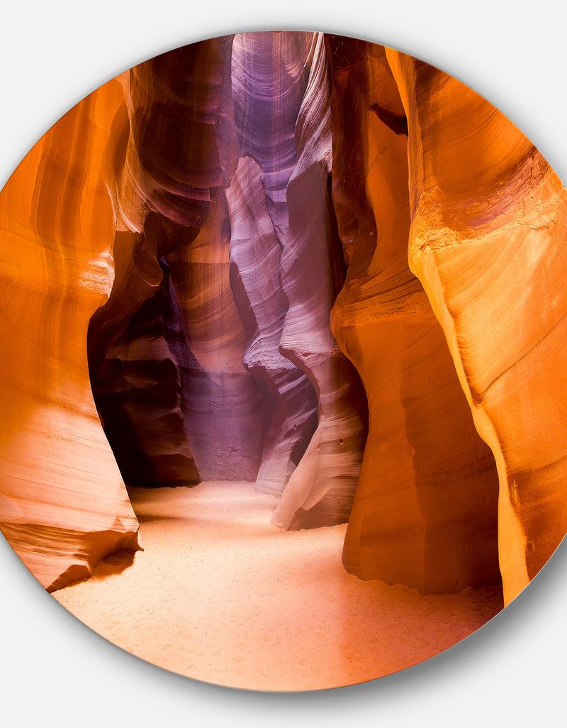 DesignQ Upper Antelope Canyon - Landscape Photo Circle Wall Art