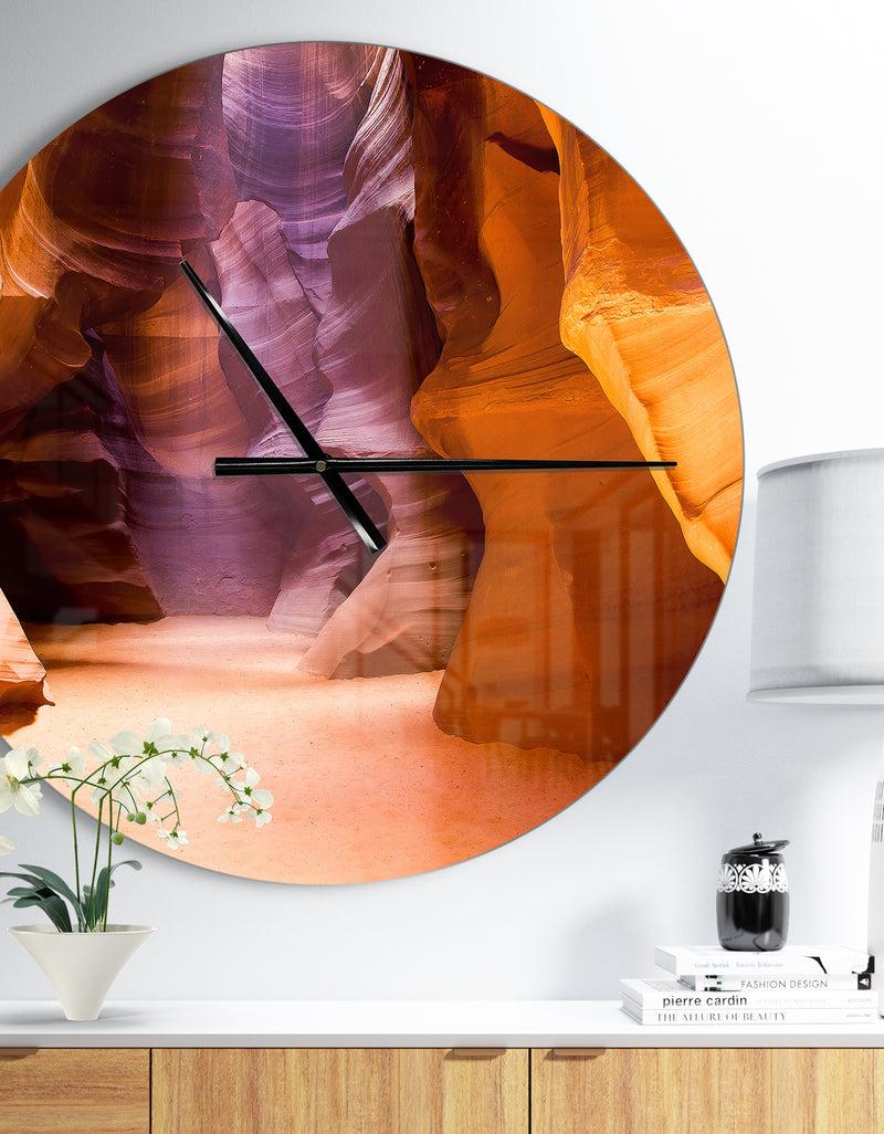 DesignQ Upper Antelope Canyon - Oversized Modern Wall CLock