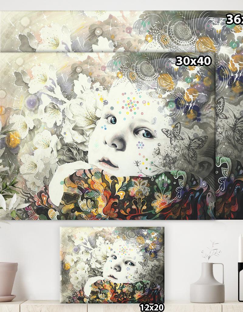 DesignQ Urban BabyBlooming - Modern & Contemporary Canvas Art Print