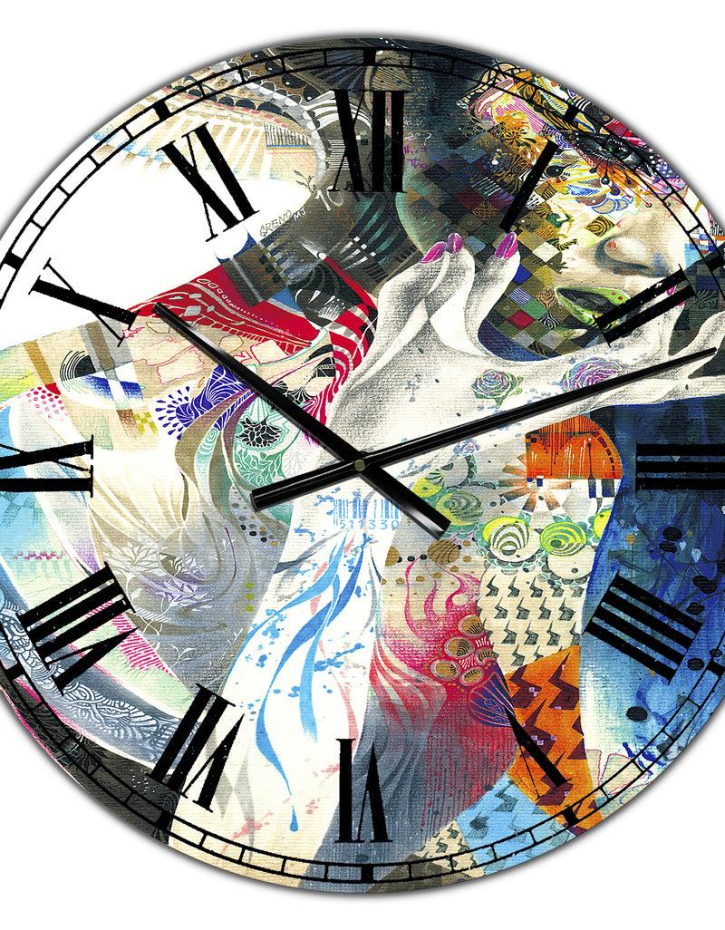 DesignQ Urban Beauty Wondering - Large Modern Wall Clock