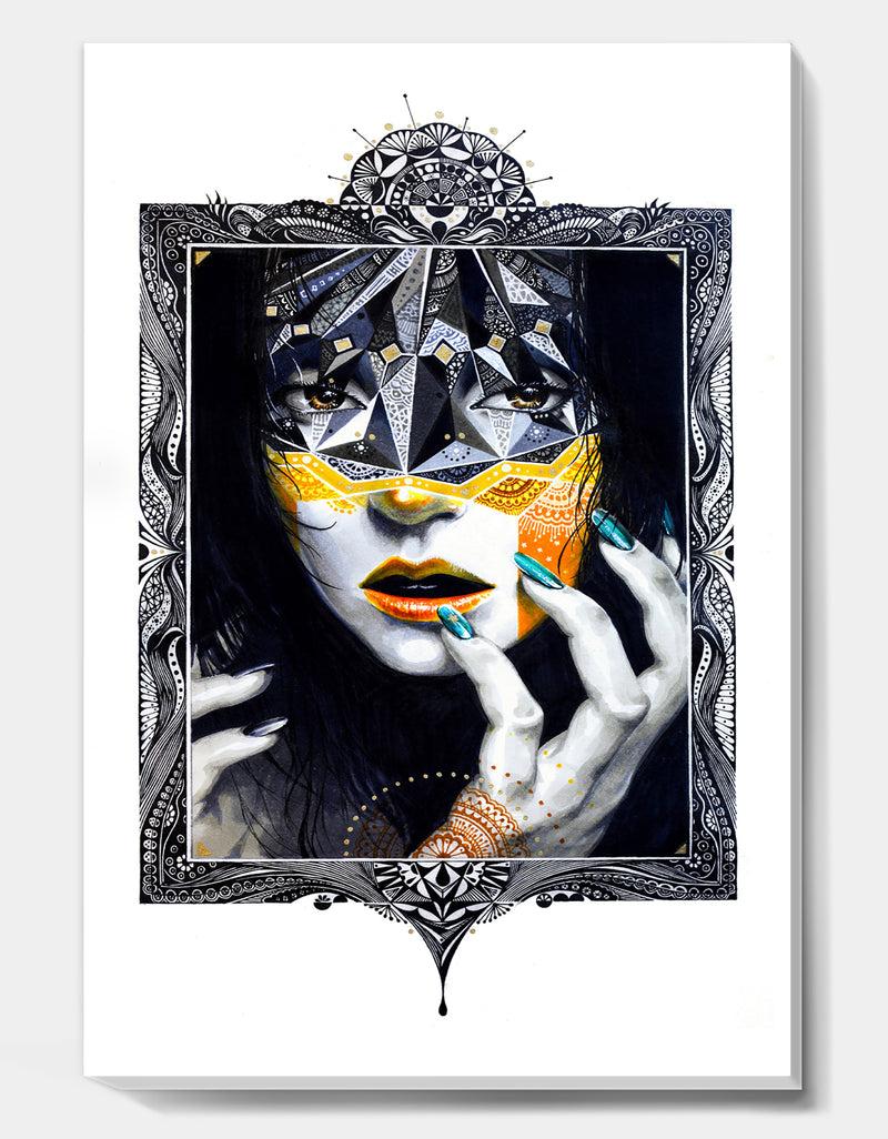 DesignQ Urban Lady Style - Modern & Contemporary Gallery-wrapped Canvas