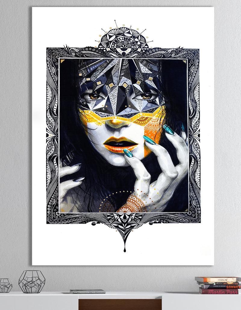 DesignQ Urban Lady Style - Modern & Contemporary Gallery-wrapped Canvas