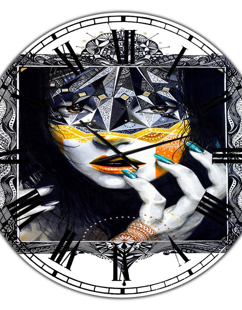 DesignQ Urban Lady Style - Oversized Modern Wall Clock