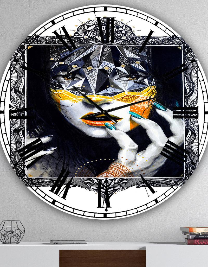 DesignQ Urban Lady Style - Oversized Modern Wall Clock
