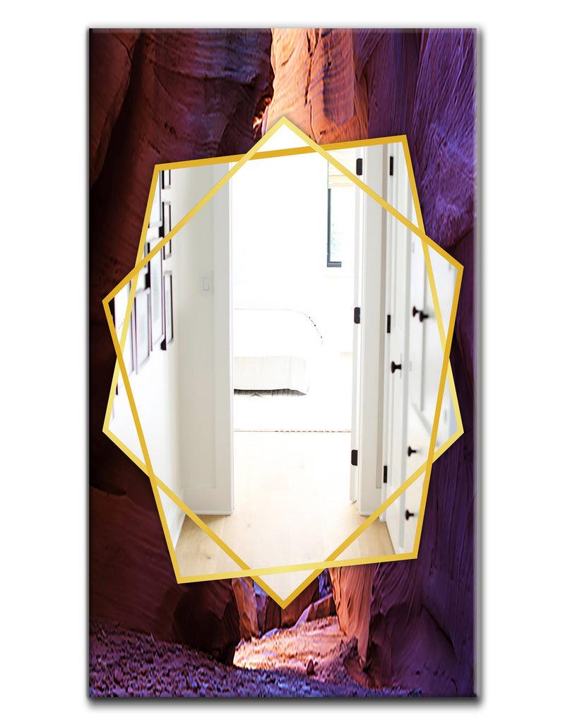 DesignQ Usa Slot Antelope Canyon - Traditional Mirror - Wall Mirror