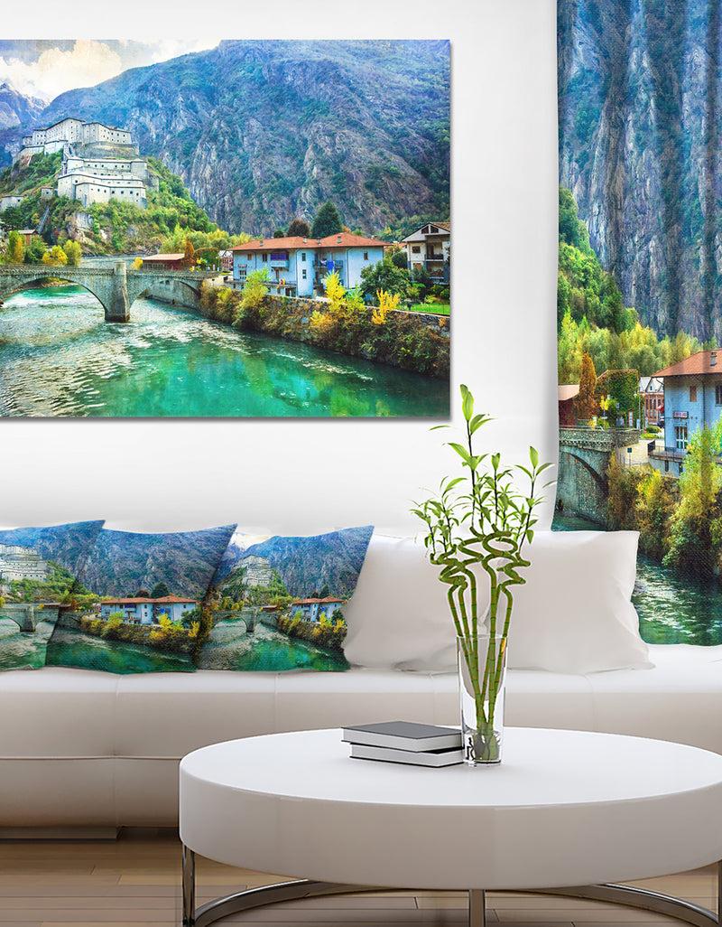 DesignQ Valle d'Aosta Castles Italy - Modern Landscpae Wall Art