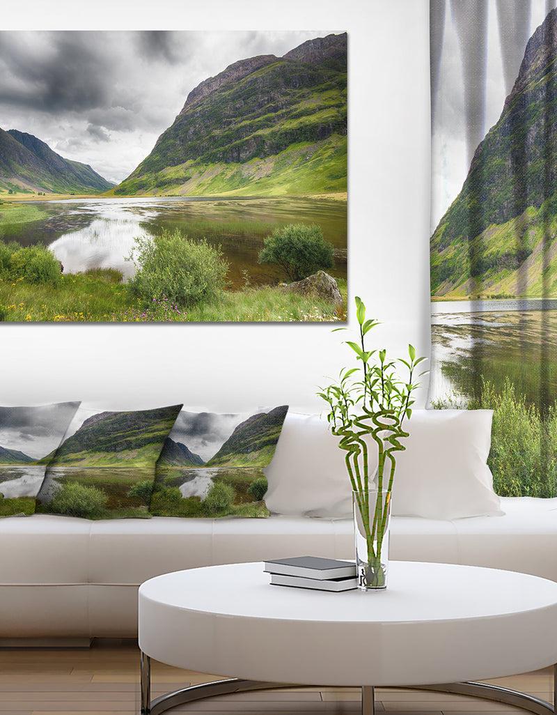DesignQ Valley Of Glencoe in Green - Landscape Wall Artwork
