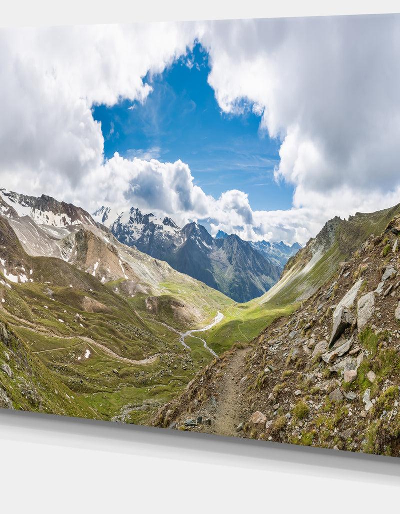 DesignQ Valley With Opening In Sky - Modern Landscpae Wall Art