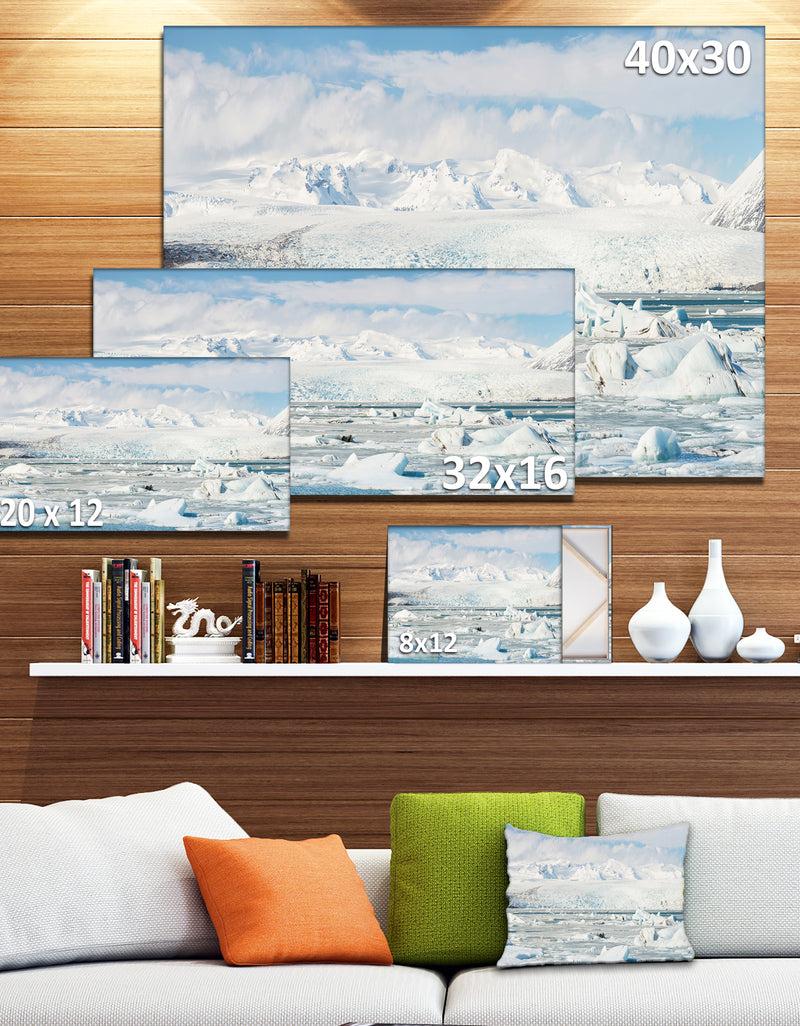 DesignQ Vatnajokull Glacier In Iceland - Landscape Wall Art Canvas Print