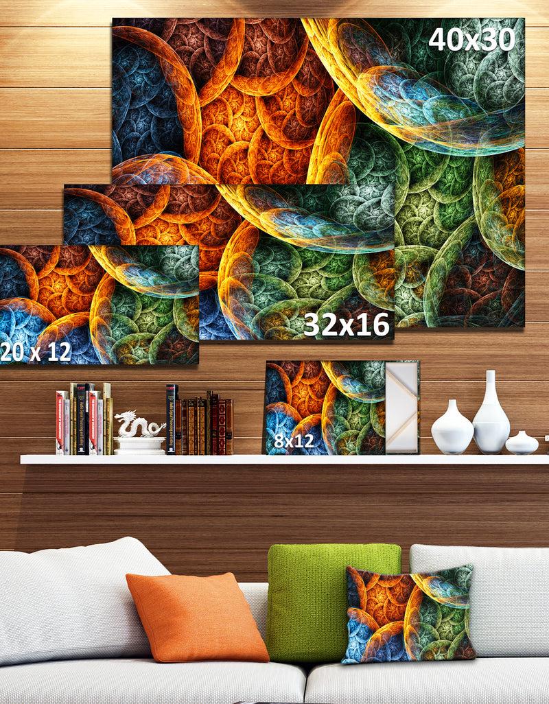 DesignQ Vibrant Colorful Clouds'Extra Large Abstract Canvas Art Print