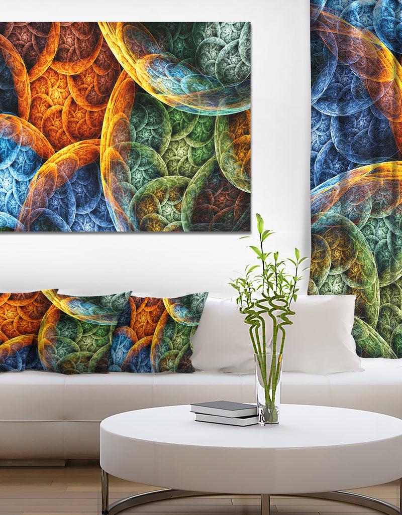 DesignQ Vibrant Colorful Clouds'Extra Large Abstract Canvas Art Print