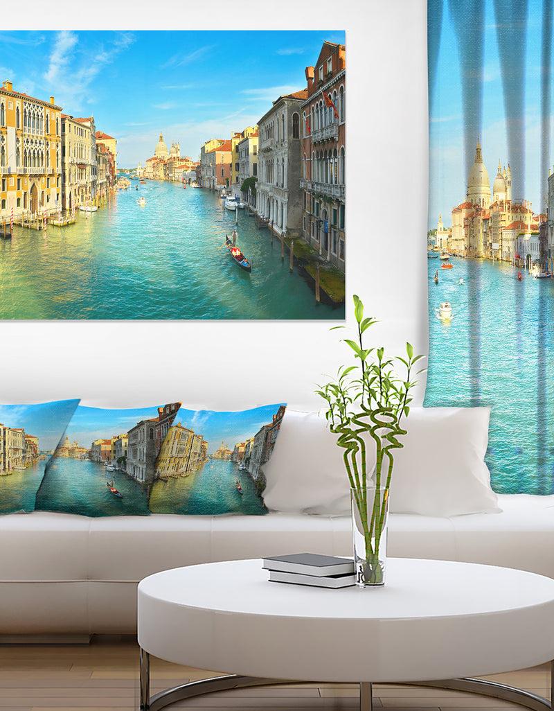 DesignQ Vibrant Evening Venice Italy - Cityscape Artwork Canvas