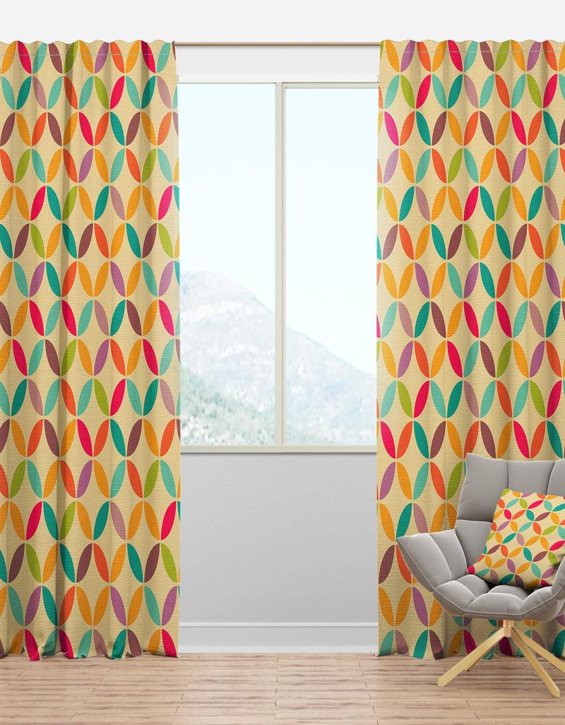 DesignQ Vintage abstract seamless pattern - Contemporary Curtain Panels