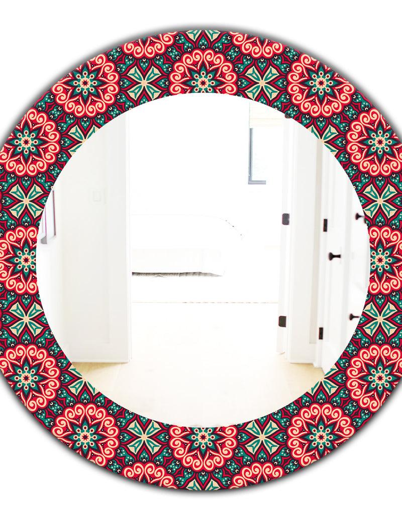 DesignQ Vintage Decorative Elements - Bohemian And Eclectic Mirror - Oval Or Round Wall Mirror