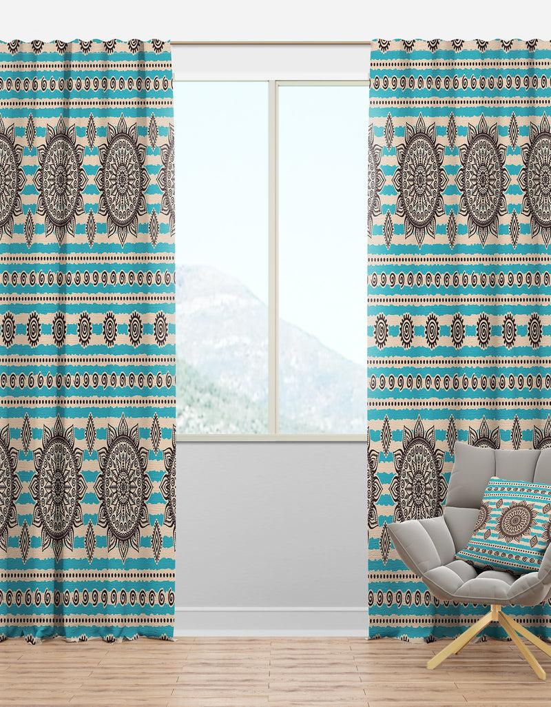 DesignQ Vintage Decorative Pattern - Bohemian & Eclectic Curtain Panels