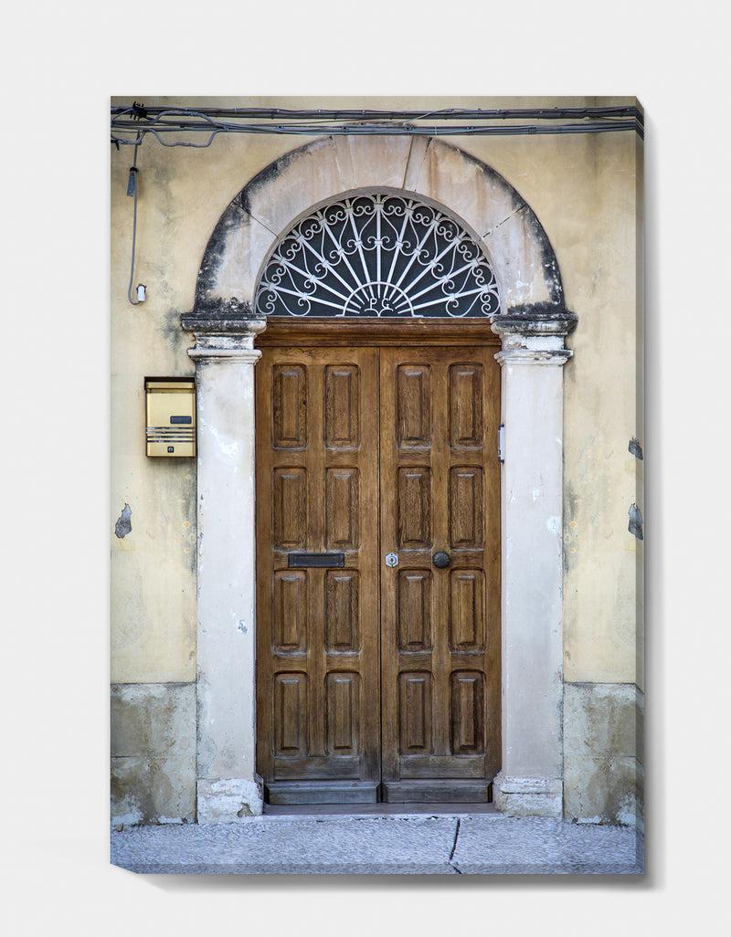 DesignQ Vintage Door In Sicily - Vintage Canvas Artwork