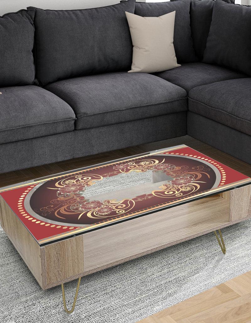 DesignQ Vintage Floral - Bohemian & Eclectic Coffee Table