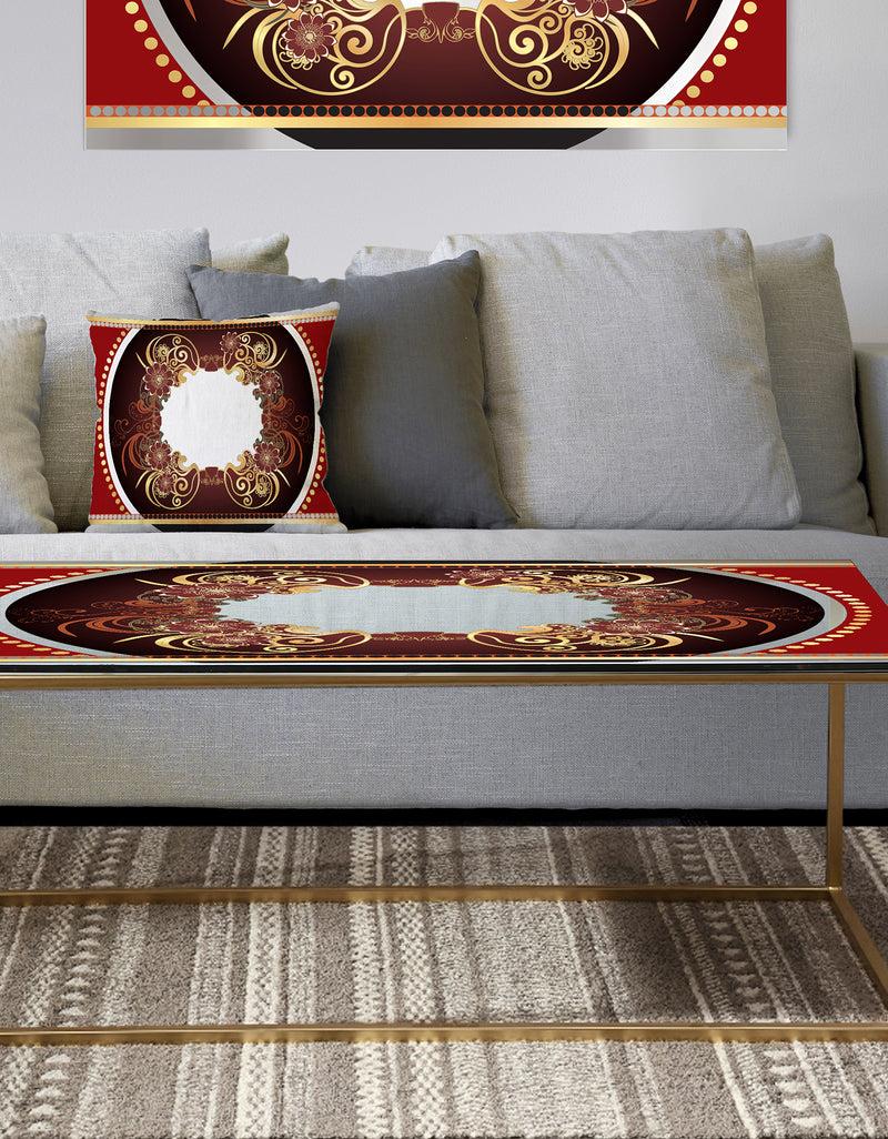 DesignQ Vintage Floral - Metal Bohemian & Eclectic Coffee Table
