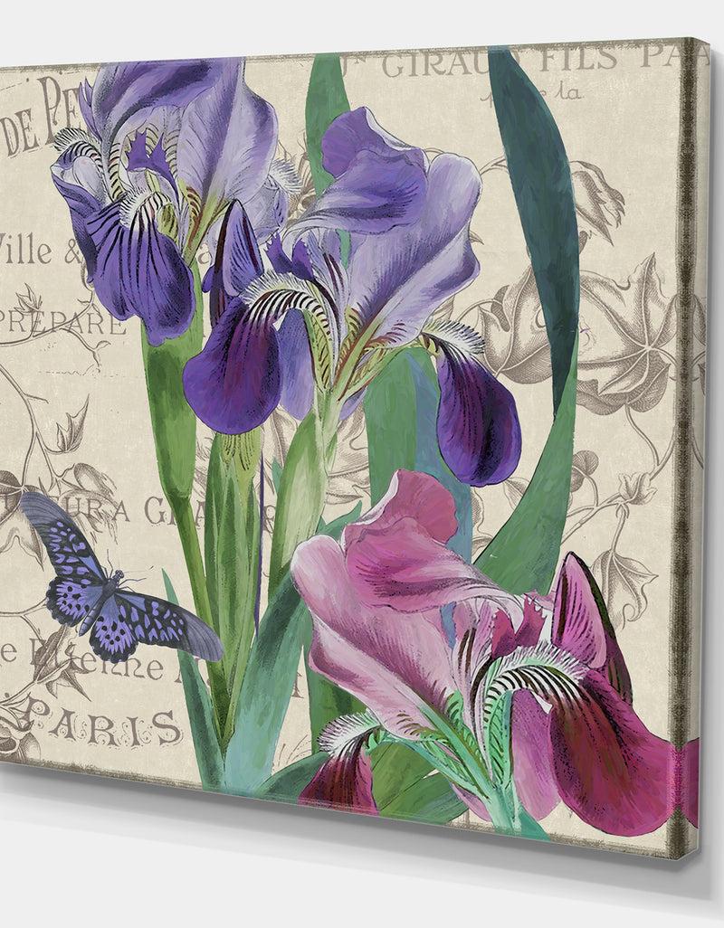 DesignQ Vintage Flowers III - Cottage Canvas Art Print