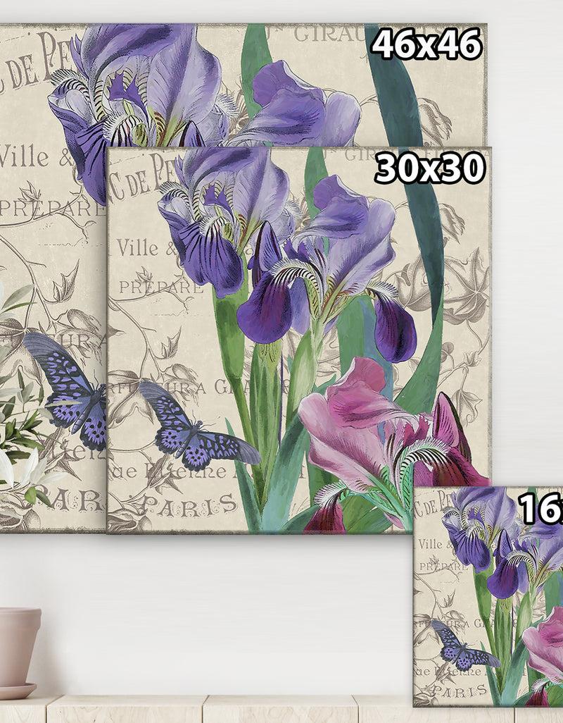 DesignQ Vintage Flowers III - Cottage Canvas Art Print