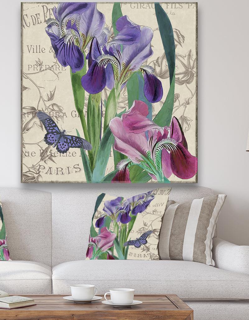 DesignQ Vintage Flowers III - Cottage Canvas Art Print