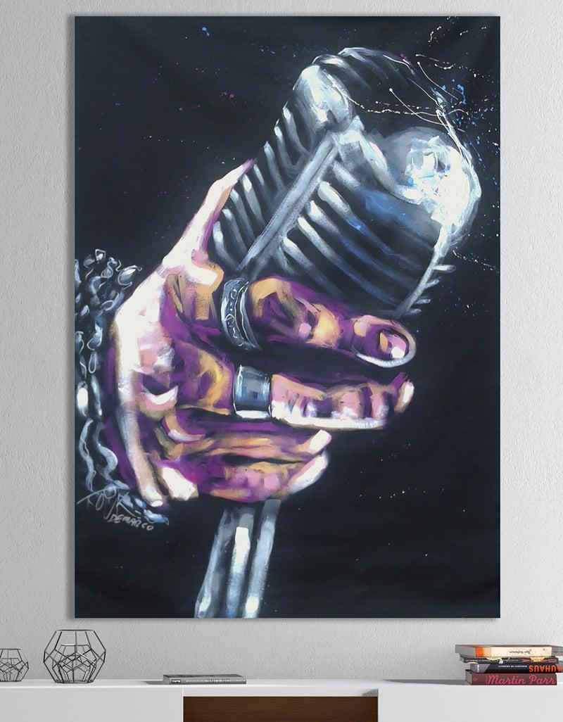 DesignQ Vintage Music - Modern & Contemporary Canvas Wall Art