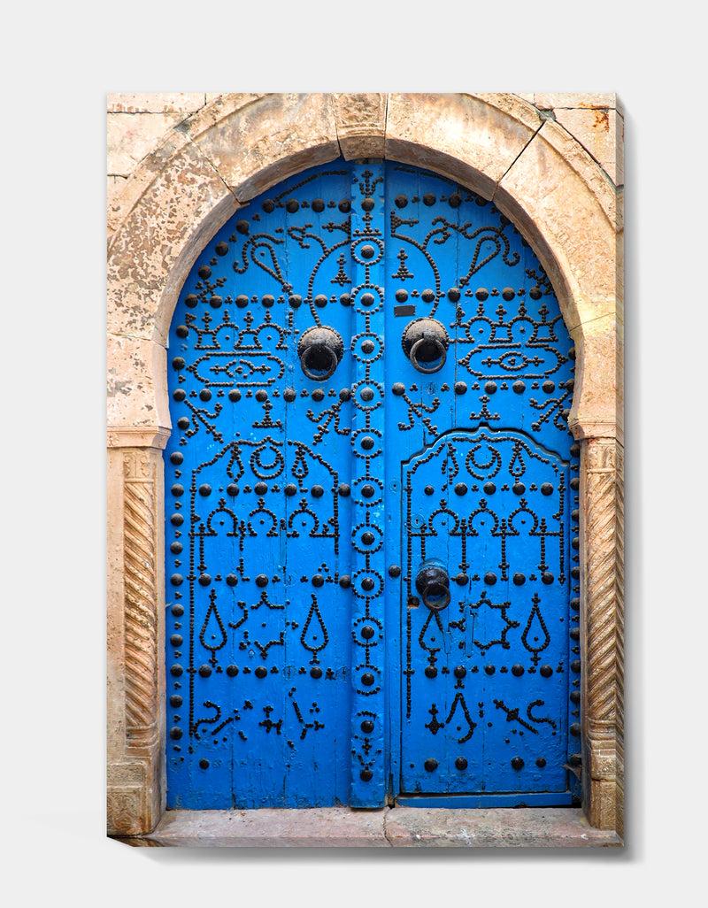 DesignQ Vintage North African Door - Vintage Premium Canvas Wall Art