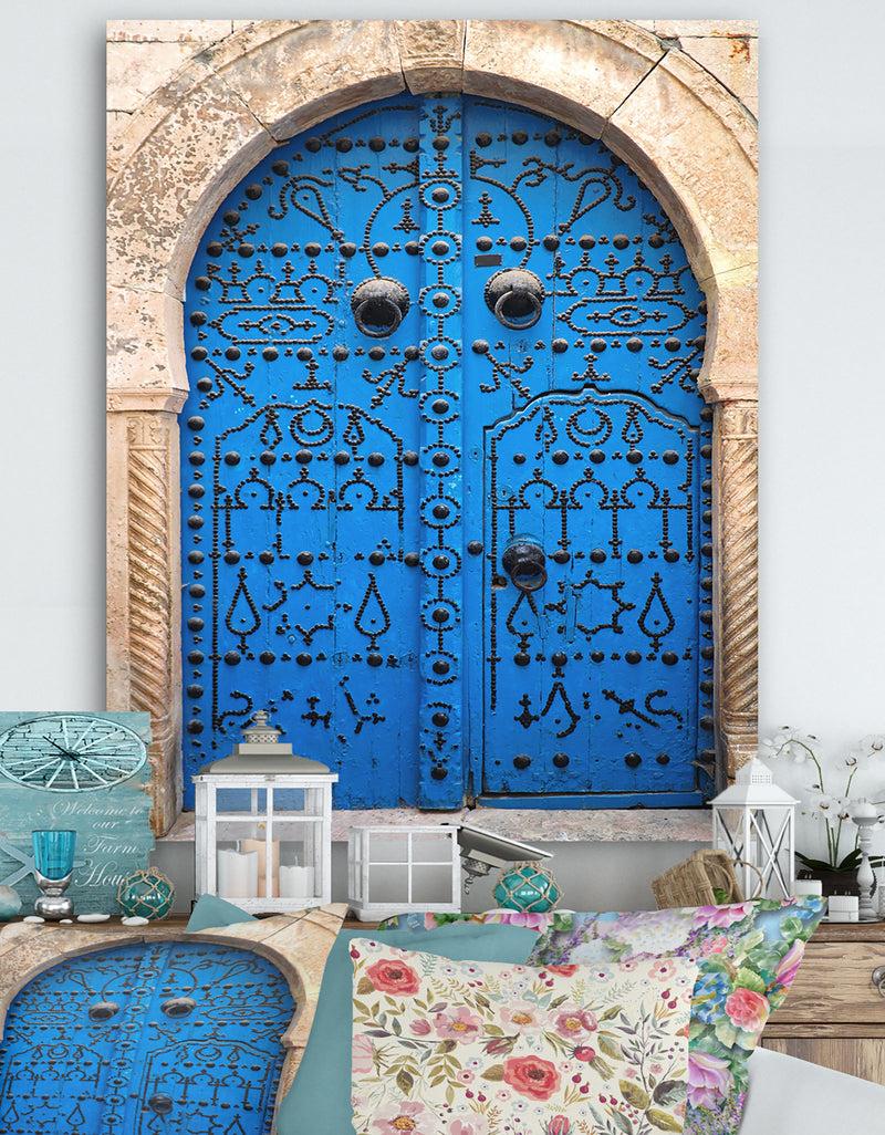 DesignQ Vintage North African Door - Vintage Premium Canvas Wall Art