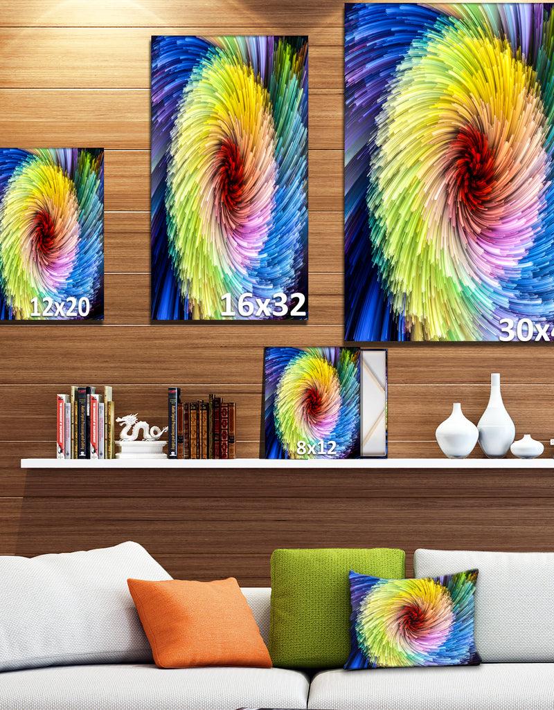 DesignQ Virtual Vibrant Vortex - Contemporary Art On Wrapped Canvas