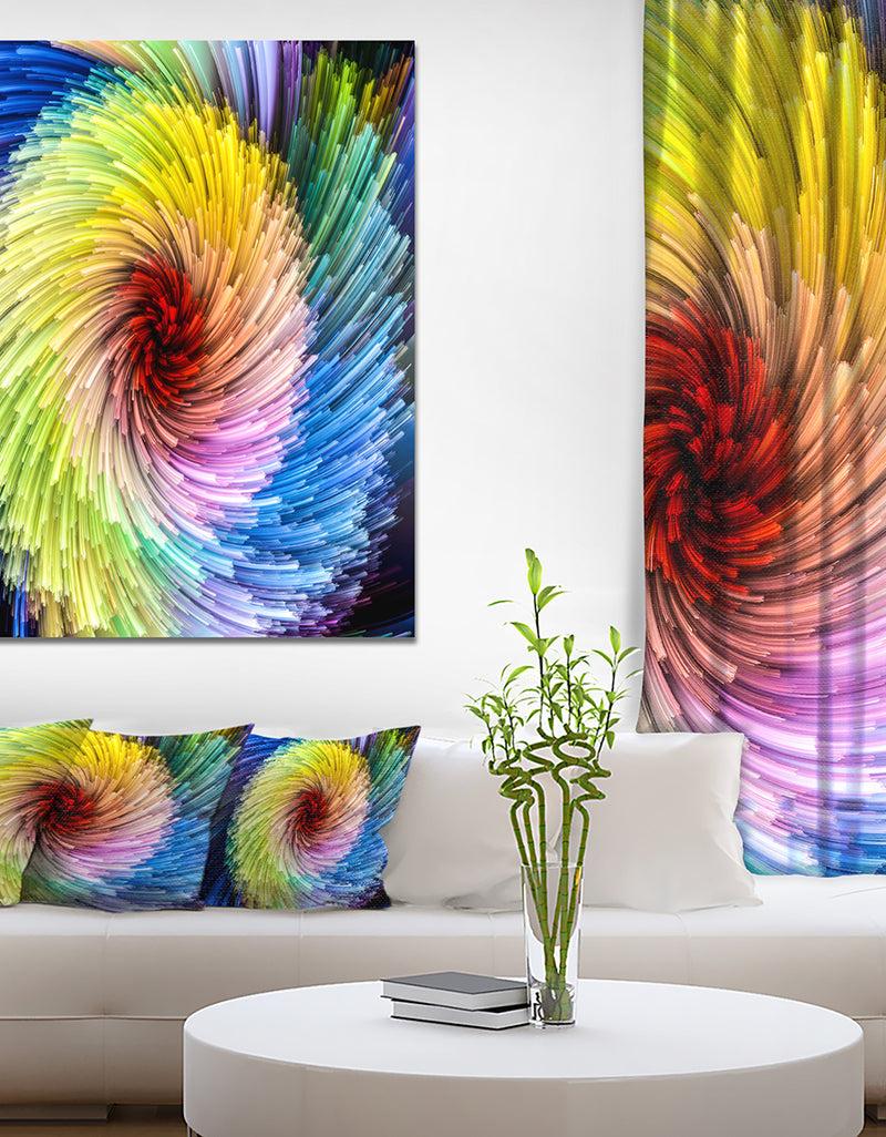 DesignQ Virtual Vibrant Vortex - Contemporary Art on wrapped Canvas