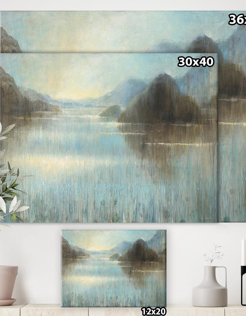 DesignQ Vue From Lase House - Lake House Premium Canvas Wall Art