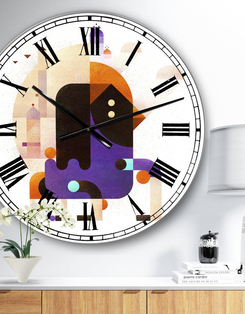 DesignQ Waiting For Tomorrow - Large Mid-Century Wall Clock