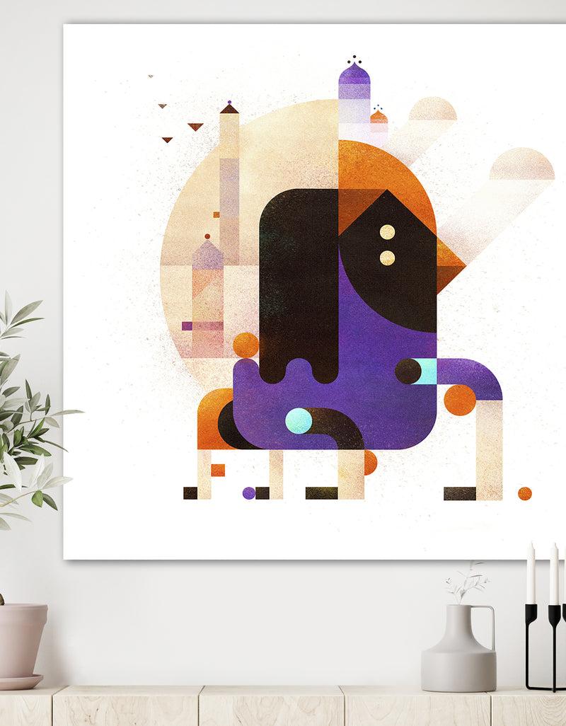 DesignQ Waiting For Tomorrow - Mid-Century Modern Canvas Wall Art