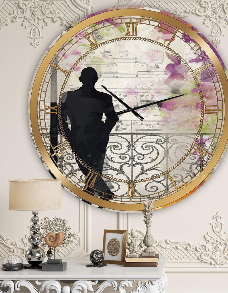 DesignQ Waiting In Paris - Large Traditional Wall Clock