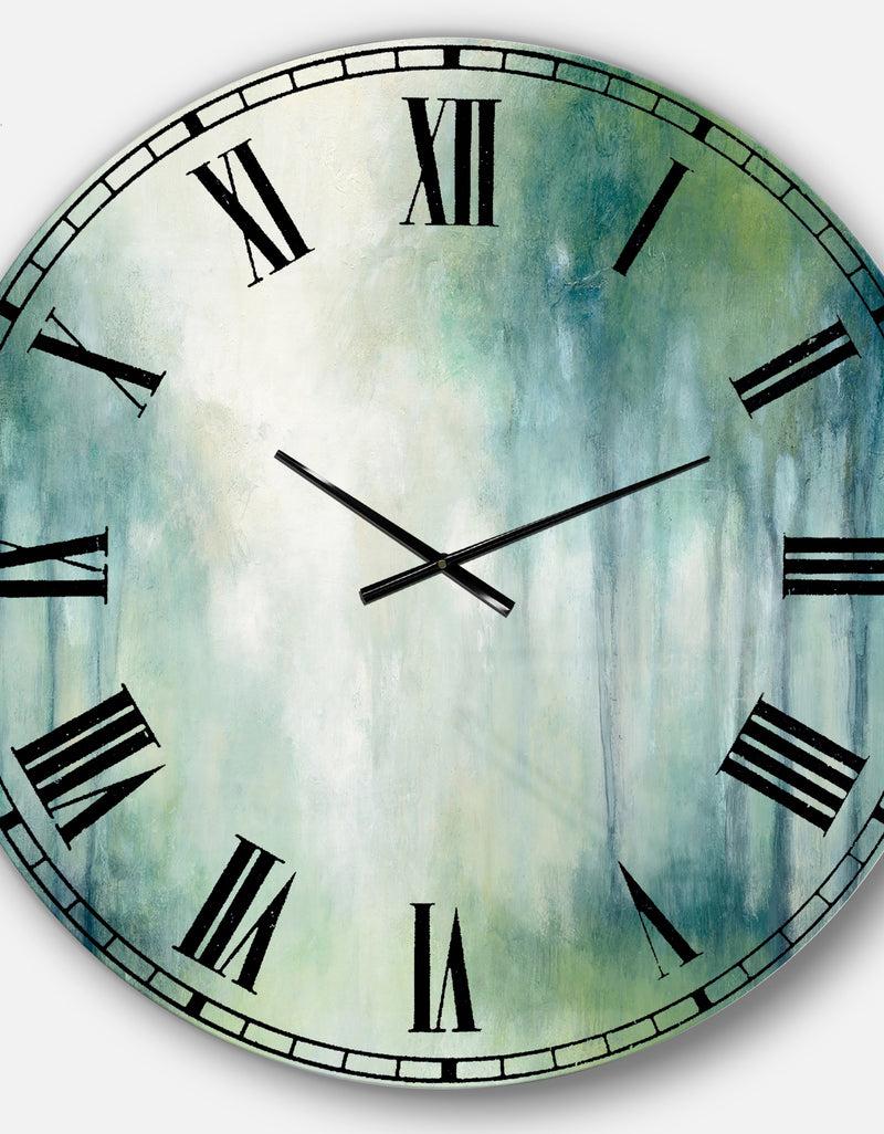 DesignQ Walk In The Forest - Traditional Landscape Large Wall CLock