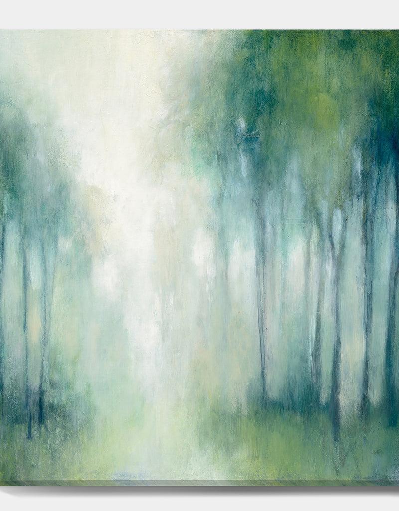 DesignQ Walk In The Forest - Traditional Landscape Premium Canvas Wall Art