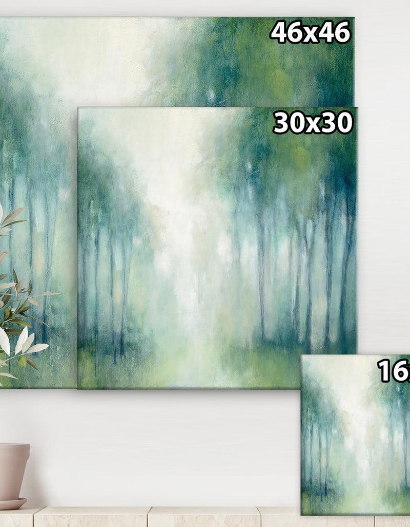 DesignQ Walk In The Forest - Traditional Landscape Premium Canvas Wall Art