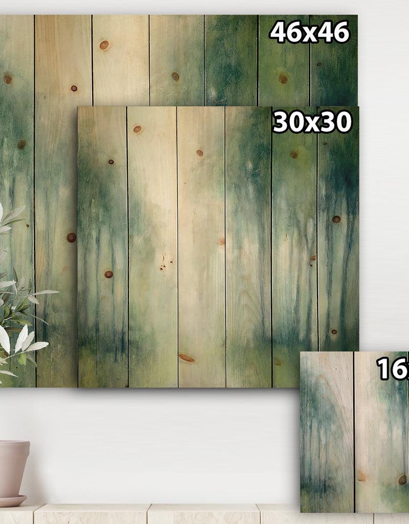 DesignQ Walk In The Forest - Traditional Landscape Print On Natural Pine Wood