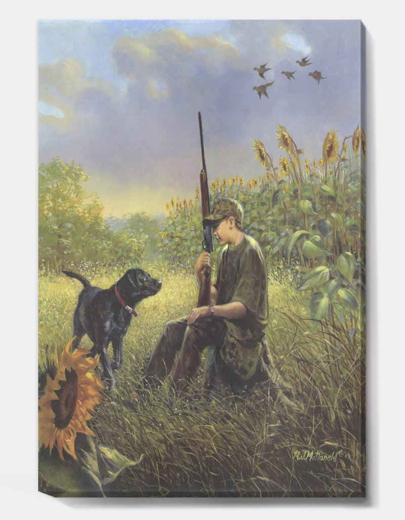 DesignQ Watch Your Back - Lake House Canvas Art Print