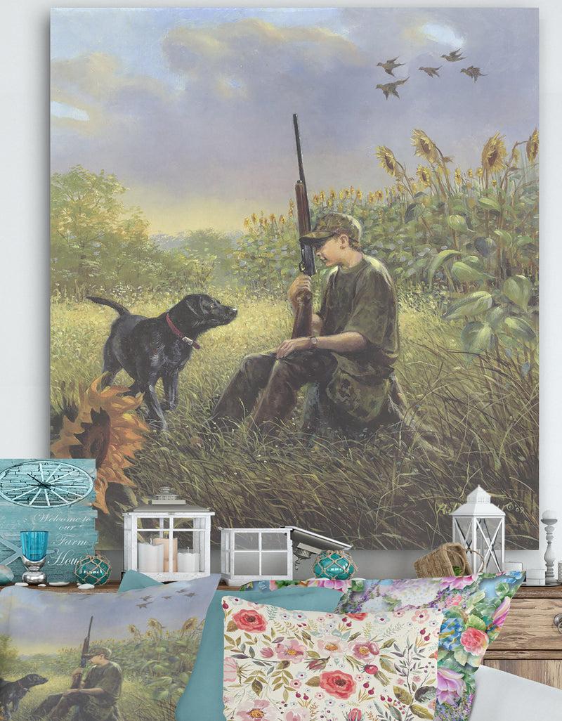 DesignQ Watch Your Back - Lake House Canvas Art Print