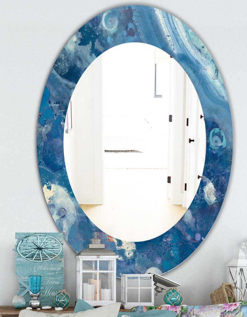 DesignQ Water III - Traditional Mirror - Oval Or Round Wall Mirror