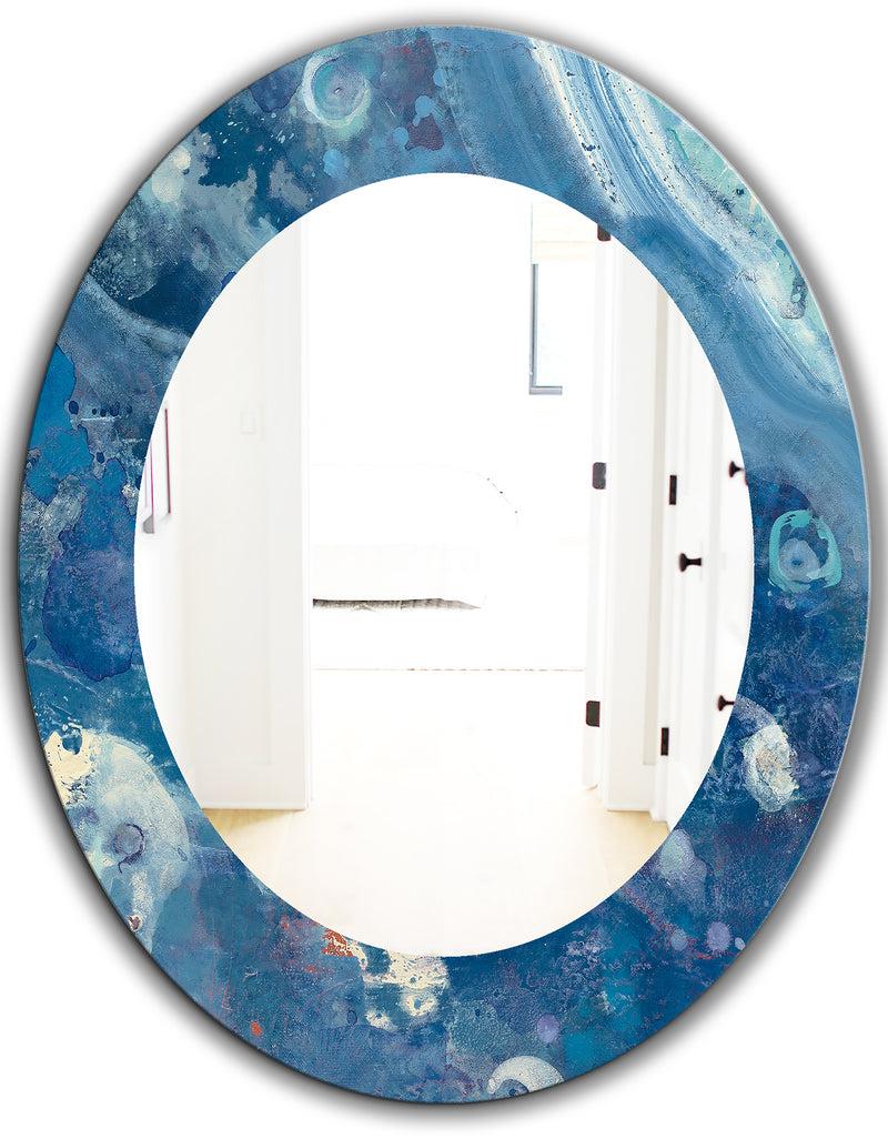 DesignQ Water III - Traditional Mirror - Oval Or Round Wall Mirror