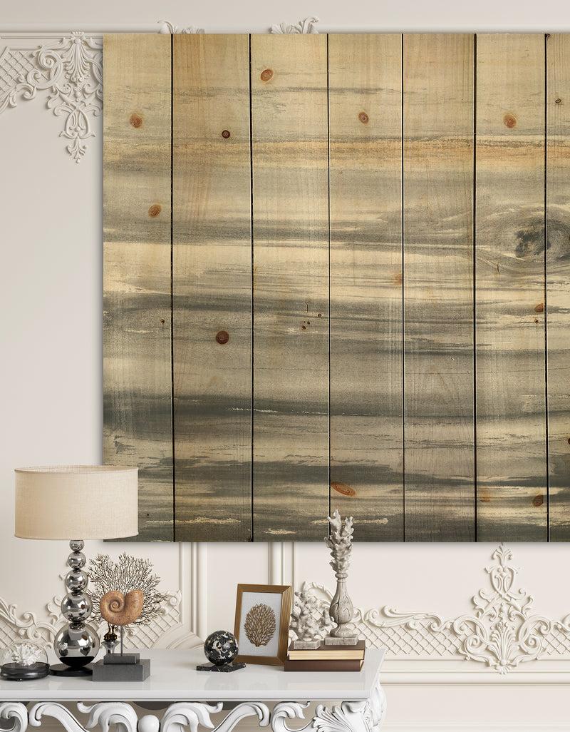 DesignQ watercolor colorfields II - Glam Print on Natural Pine Wood