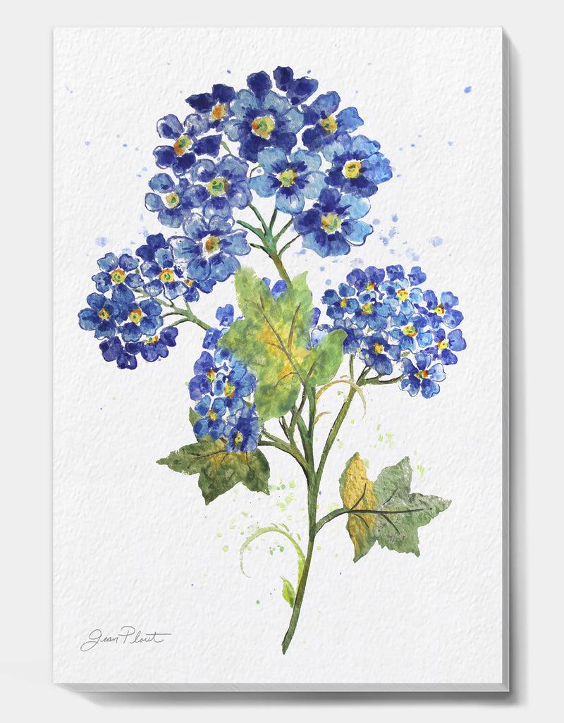 DesignQ Watercolor Flowers II - Cottage Canvas Art Print