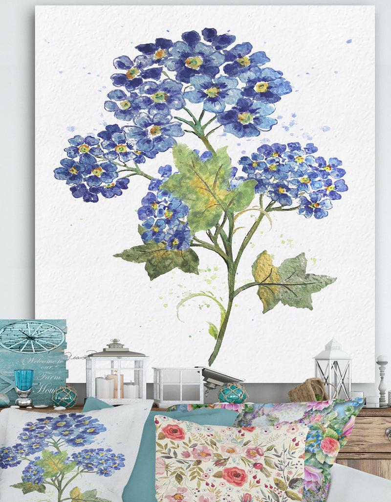DesignQ Watercolor Flowers II - Cottage Canvas Art Print
